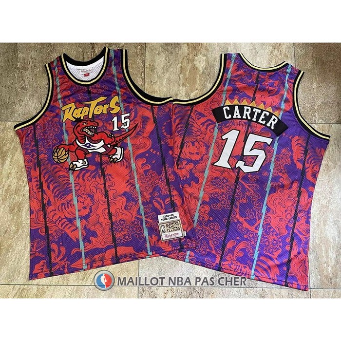 Maillot Tornto Raptors Vince Carter NO 15 Special Year of The Tiger Rouge